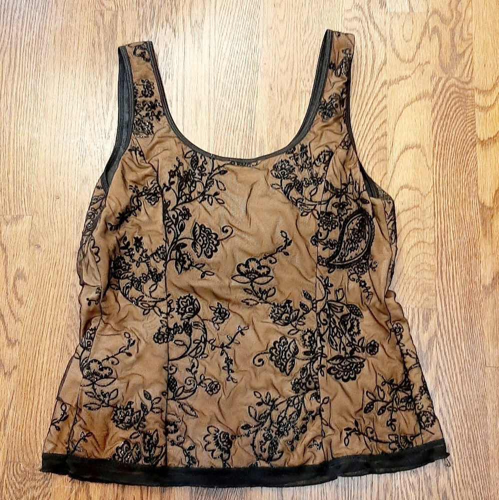 Cato Black Embroidered Beaded Detailed Top